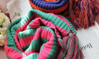 毛线围巾的系法图解
